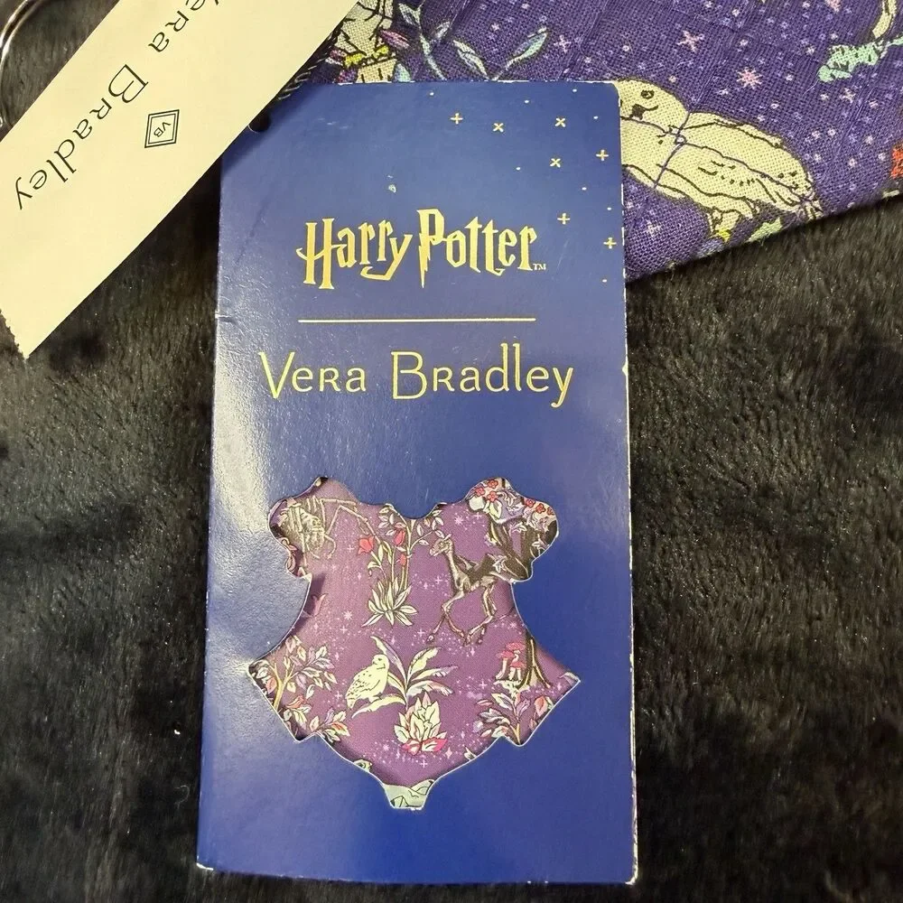 Vera Bradley Harry Potter Forbidden Forest Zip ID Case Keychain Coin Purse NEW